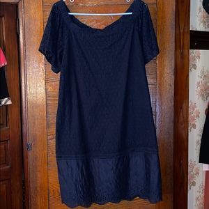 LOFT blue lace dress